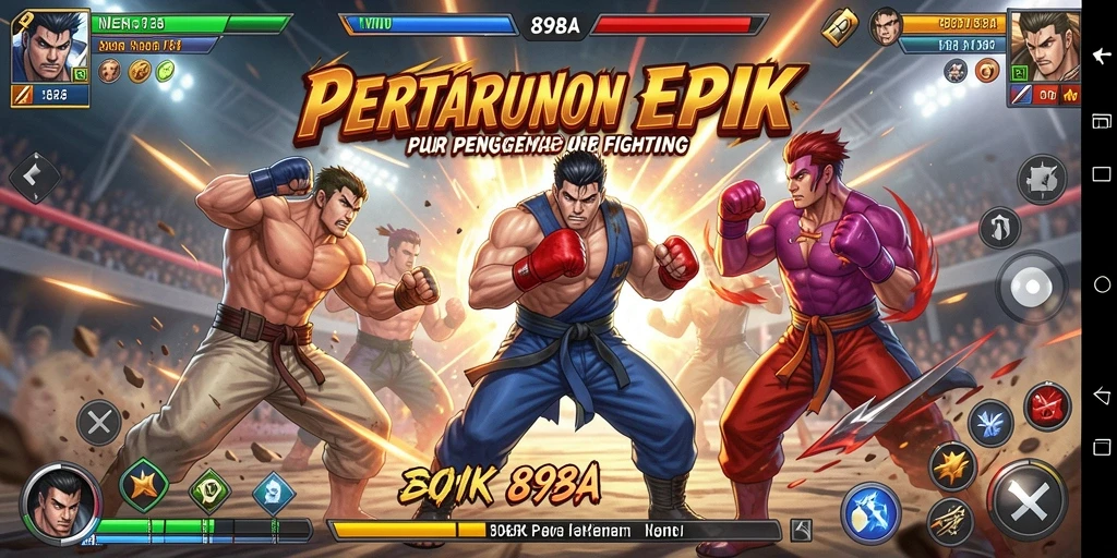 Tampilan gameplay seru di arena pertarungan 898A.