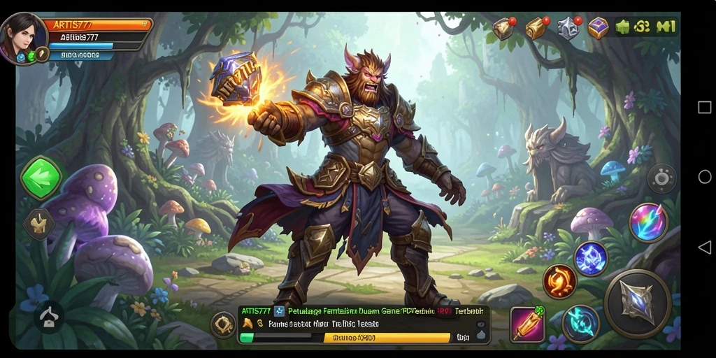 Menampilkan aksi seru dalam gameplay RPG ARTIS777 yang mendebarkan.