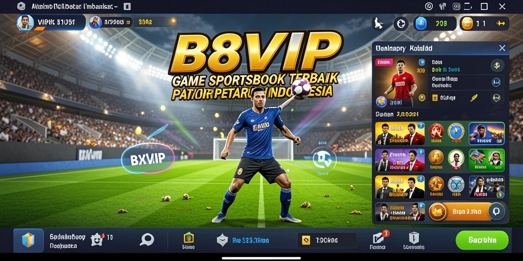 Tampilan utama B8VIP dengan berbagai opsi taruhan olahraga.