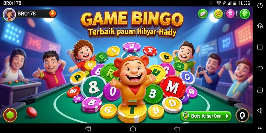 Tampilan screenshot utama BRO178 menampilkan gameplay Bingo yang seru.