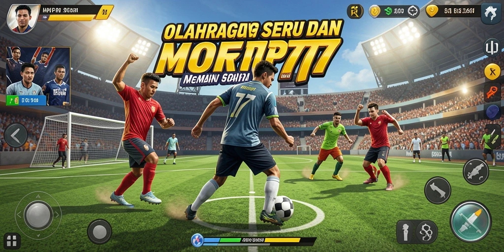 Tangkapan layar permainan HP777 menampilkan aksi olahraga yang dinamis.