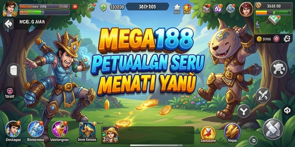 Tangkapan layar utama MEGA188 menampilkan aksi petualangan yang menegangkan.