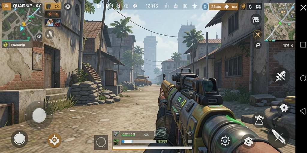 Gameplay mendebarkan di QUARKPLAY dengan aksi intens.