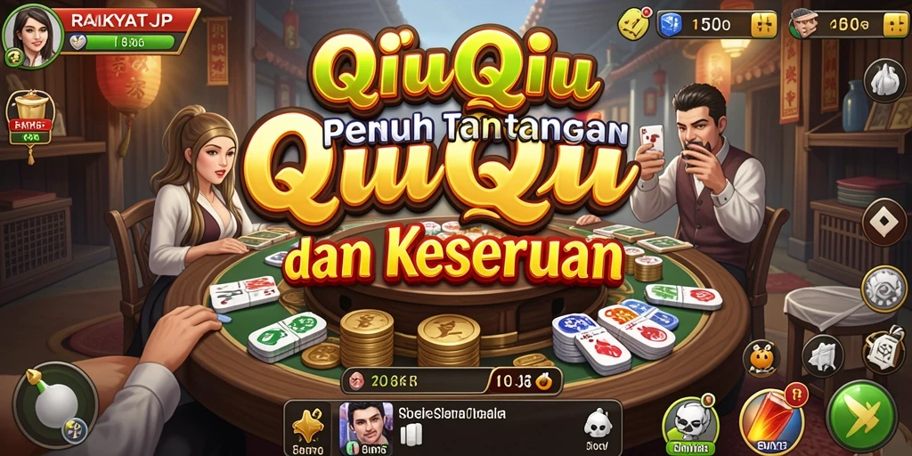 Tampilan gameplay seru QiuQiu di RAKYATJP.